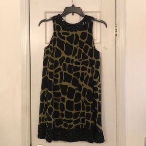INC Giraffe Print 100%Silk Dress